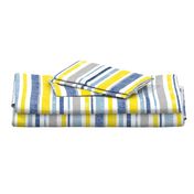 Going with The Flow Nautical Stripes in Blue and Yellow - Large Scale