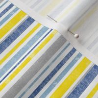 Going with The Flow Nautical Stripes in Blue and Yellow -Small Scale
