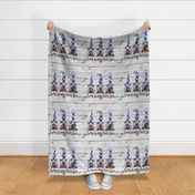 Some Bunny Loves You Blue Plaid Gnomes Shiplap 18 inch