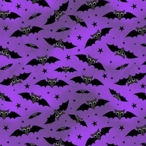 halloween night bats tossed purple (small scale)