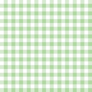 Green and white ,  Gingham check,  small