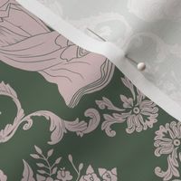 Regency Ball in Moss Green and Pink