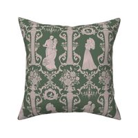 Regency Ball in Moss Green and Pink