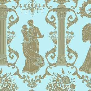 Regency Ball in Blue and Gold