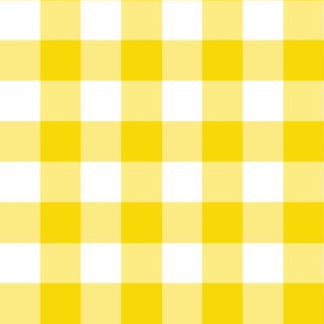 Yellow and white ,  Gingham check medium