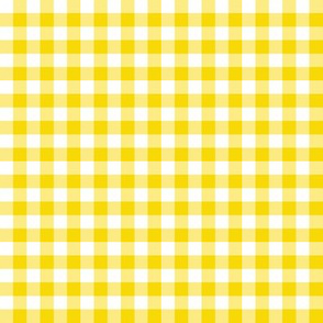 Yellow and white ,  Gingham check small