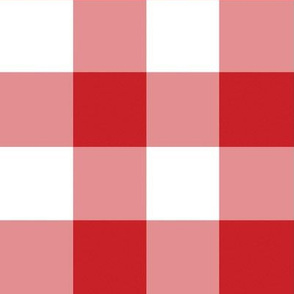 Red  and white, Gingham check,  large