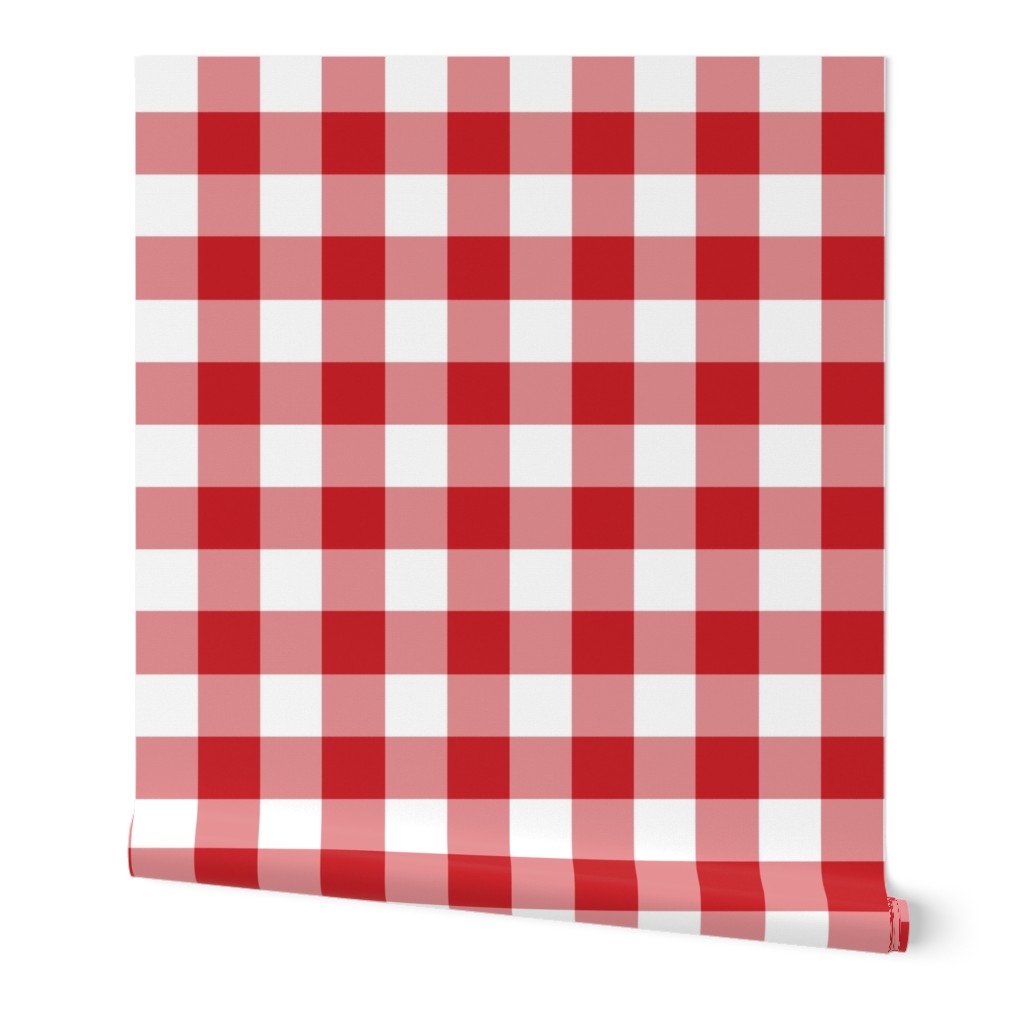 Red  and white, Gingham check,  small