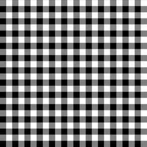 Black and White Gingham check, small