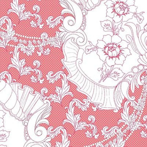 Rococo Rose- Coral Large