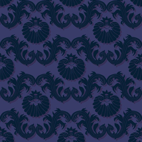 Violet damascus Rococo 