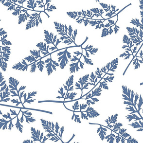carrot leaf blue - large scale
