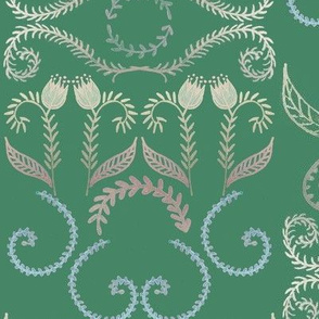 Handmade Rococo Lace green