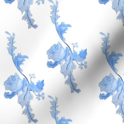 Floral Rococo blue