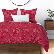 Red roses floral pattern elegant and romantic