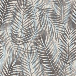regular scale palm shadows / taupe blue