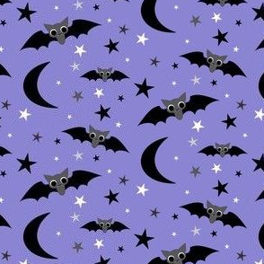 halloween night bats in violet ( micro scale)