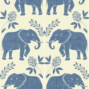 elephant 1 blue linen