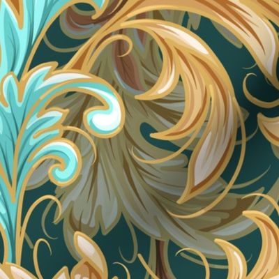 Rococo Bliss | Green + Teal