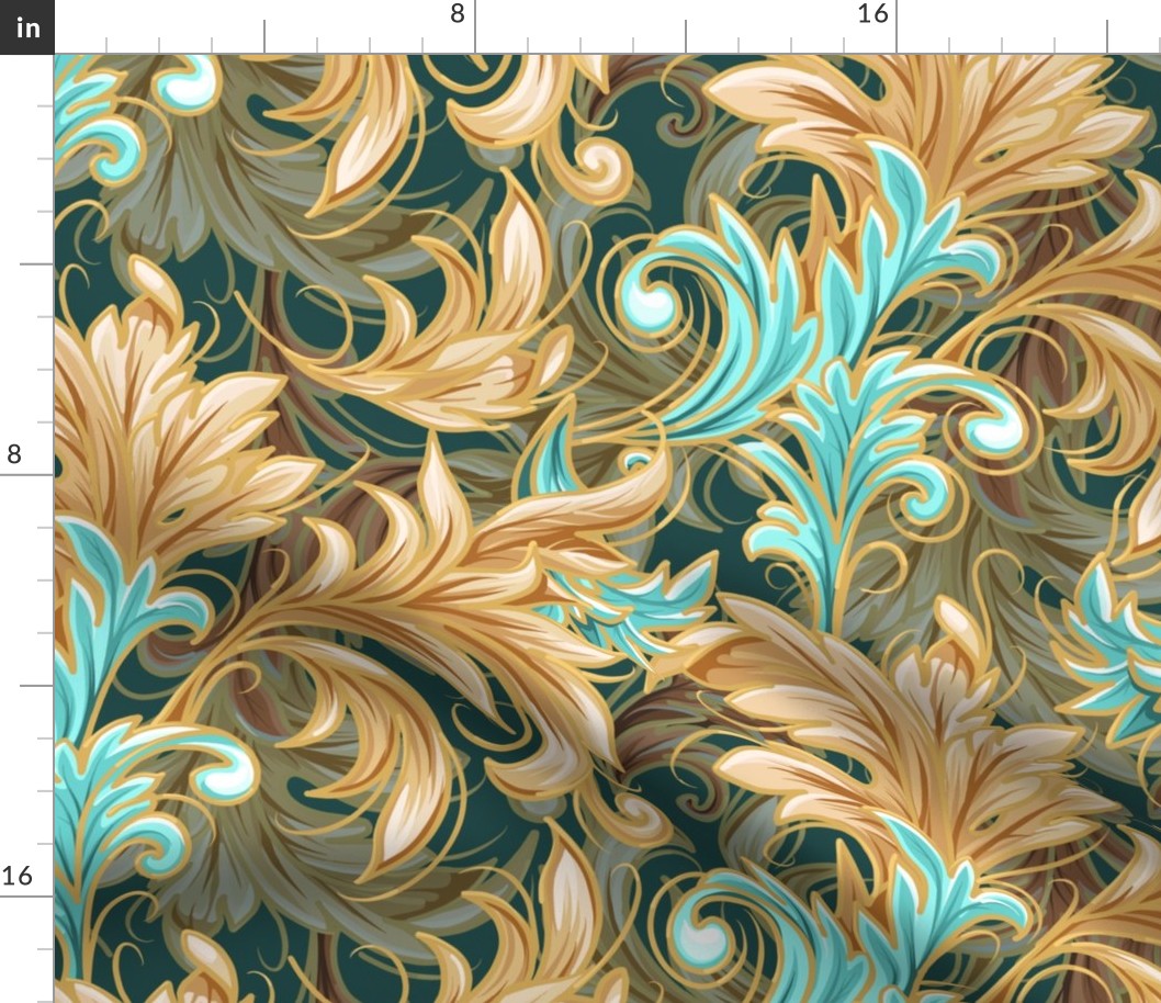 Rococo Bliss | Green + Teal