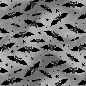 halloween night bats tossed gray (micro scale)