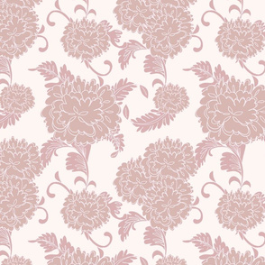 Fleur de Lis, Poms, Rococo Pinks