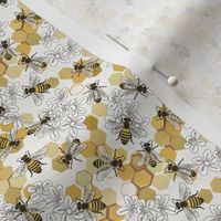 Save The Honey Bees - Micro - White Linen