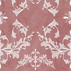 Large Dusty Rose Rococo