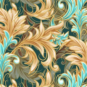 Rococo Bliss | Green + Teal