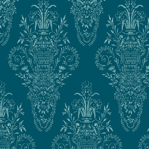 Rococo architectural teal