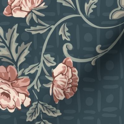Rococo Roses - Large - Blue