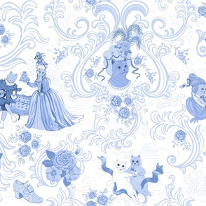 Rococo Cat pale blue