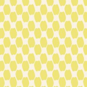 Isometric oval butter yellow and cream