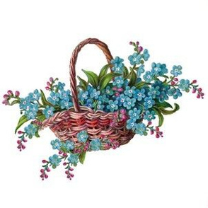 Vintage Victorian forgetmenots (large)