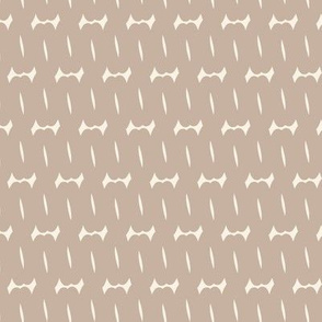 Isometric Ovals Taupe and Cream