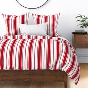 Cherry Orchard Red and White Vertical French Stripe