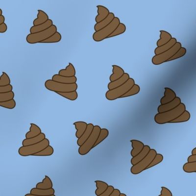 Poop Emoji Blue - M