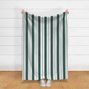 Cypress Green and White Vertical French Stripe