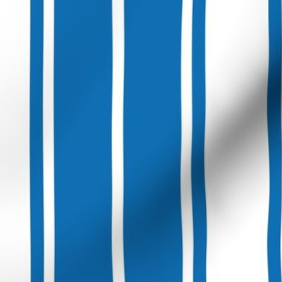 Biscayne Bay Blue and White Vertical French Stripe