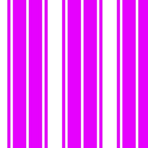 Orlando Orchid and White Vertical French Stripe