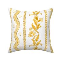 Marigold on White  Emma Stripe