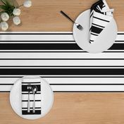 Black and White Vertical French Stripe