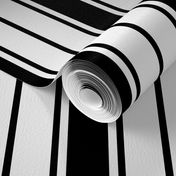 Black and White Vertical French Stripe