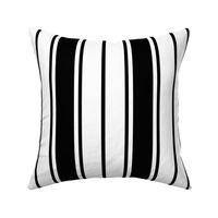 Black and White Vertical French Stripe