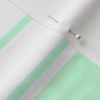 Mint Foam and White Vertical French Stripe