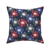 Shake Your Sparklers Red White Blue on Navy #29384C (small scale)