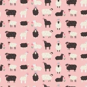 Little Lambs pink mini