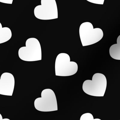 Hearts_ black and white