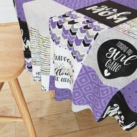 Girl Mom//Purple - Wholecloth Cheater Quilt 