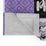 Girl Mom//Purple - Wholecloth Cheater Quilt 